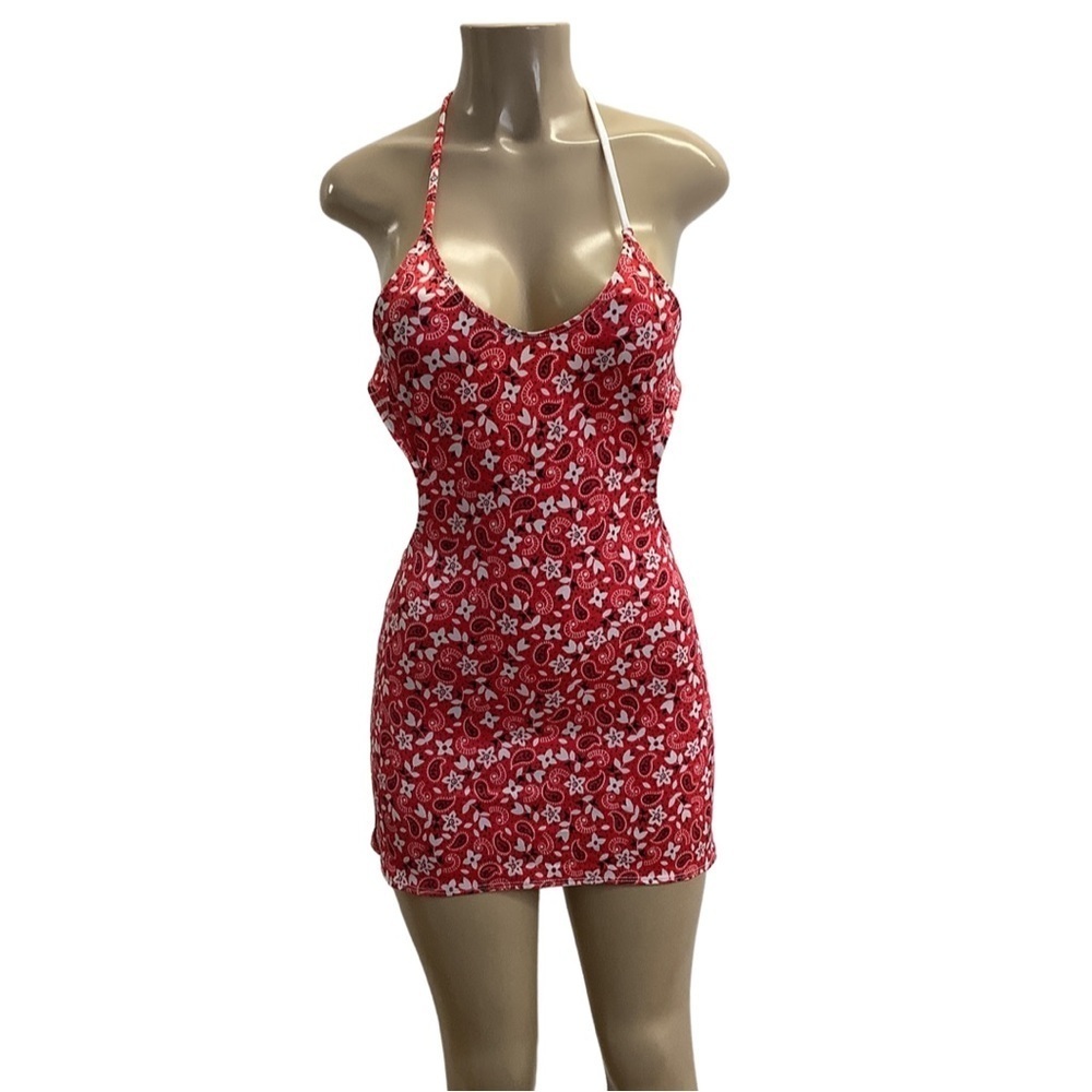 Indecent Proposal by Zuliana mini dress with cut out design and halter tie